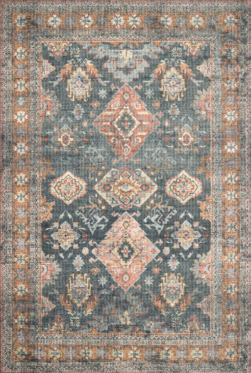 Loloi Rugs SKYESKY-10SURU5076 5 ft. x 7 ft. 6 in. Skye Area Rug - Sea & Rust