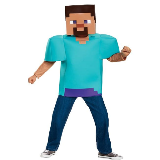Morris Costumes DG65639L Minecraft Steve Classic, 4-6