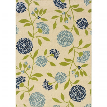 Oriental Weavers Caspian 8327Y 8' Round Round - Ivory/ Green-Polypropylene