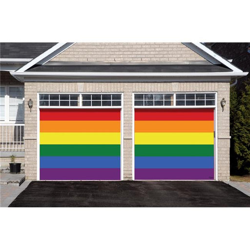 My Door Decor 285901PRDE-001 7 x 8 ft. Original Pride Outdoor LGBT Door Mural Sign Split Car Garage Banner Decor&#44; Multi Color