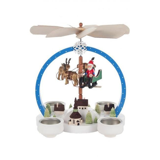Dregeno Pyramid - Santa Claus Flying on His Sleigh Over a Small Village