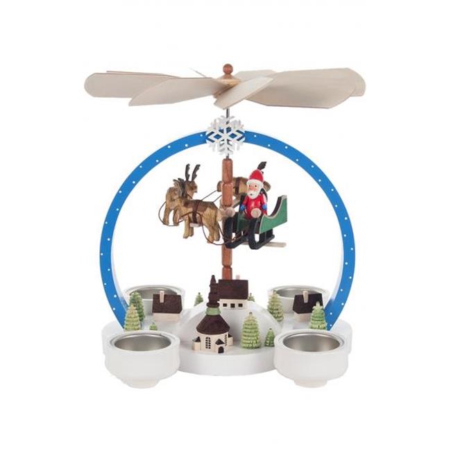 Dregeno Pyramid - Santa Claus Flying on His Sleigh Over a Small Village