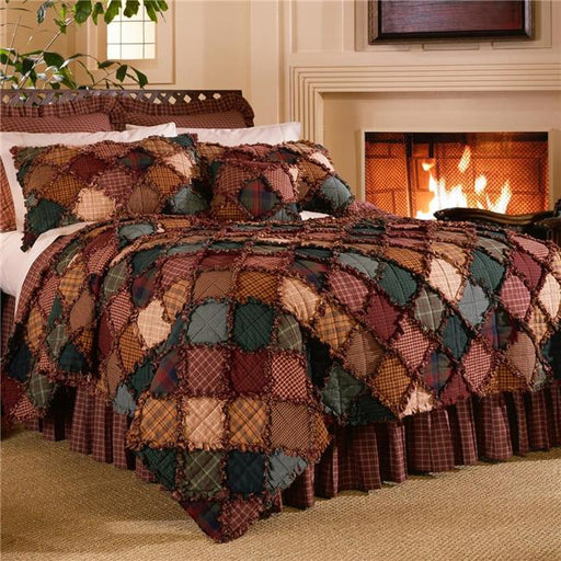 American Heritage Textiles Z21707 105 x 105 in. Campfire 3 Piece Cotton Quilt Set&#44; Multi Color - King Size