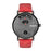 Simplify SIM7003 Unisex The 7000 Casual Analog Leather Band Watch&#44; Black & Red