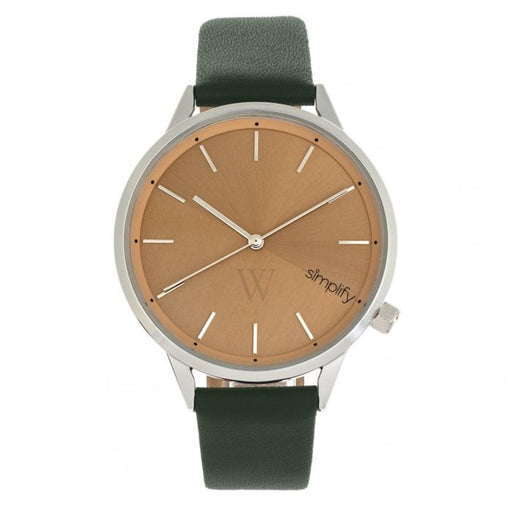 Simplify SIM6705 The 6700 Series Watch&#44; Forest Green & Silver