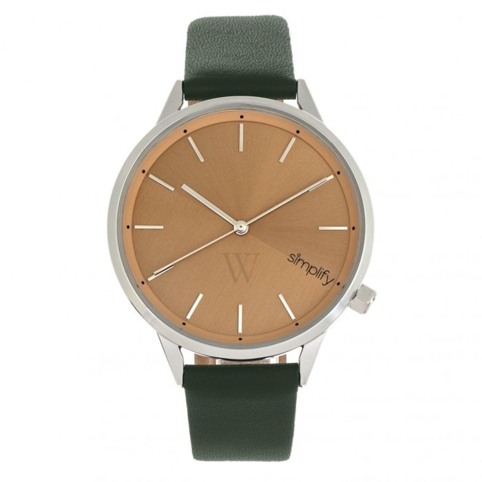 Simplify SIM6705 The 6700 Series Watch&#44; Forest Green & Silver