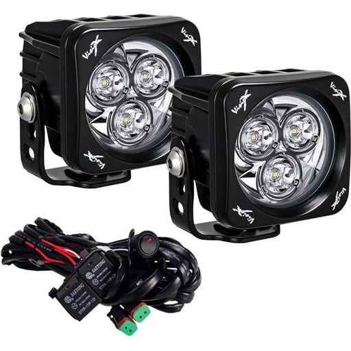 Vision X Lighting CG2-OPM310KIT 3.0 in. Square 3 LED Cannon CG2 Lights - Pack of 2