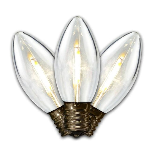 Holiday Bright Lights 9009331 Smooth Filament LED C9 Christmas Light Bulbs&#44; Pure White