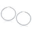 14k White Gold Polished Hoop Earrings - 40 mm