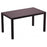 55 in. Orlando Wickerlook Rectangle Dining Table&#44; Brown