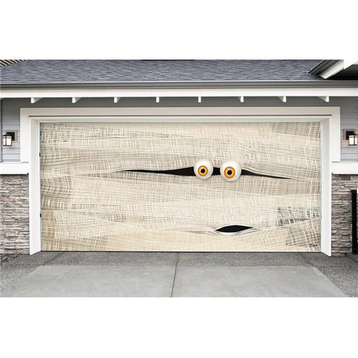 My Door Decor 285905HALL-009 7 x 16 ft. Halloween Mummy Face Halloween Door Mural Sign Car Garage Banner Decor&#44; Multi Color