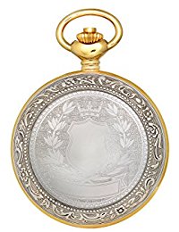 Two-Tone Hunter Case Mechanical Pocket Watch&#44; White