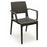 Capri Resin Dining Arm Chair  Brown - Set of 2