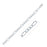 Rhodium Plated 5.5 mm Sterling Silver Figaro Style Chain - Size 20 in.