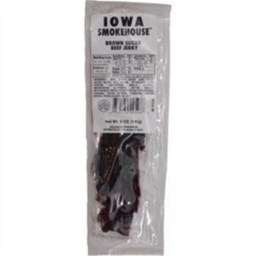 Iowa Smokehouse & Preferred Wholesale 253848 5 oz Brown Sugar Flavor Beef Jerky - Pack of 12