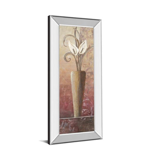Classy Art 1029MF 18 x 42 in. Flower in Vase I Print in Mirrored Framed Print Wall Art
