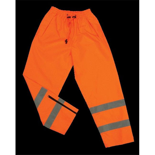 2W 738C-E 2XL Class E Waist Rain Pants - Orange&#44; XX-Large