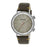 Simplify 3304 The 3300 Unisex Dark Brown Leather Watch with Grey Dial Analog Display&#44; Silver & Circle Shaped Case