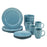Rachael Ray 55093 Cucina Dinnerware 16-Piece Stoneware Dinnerware Set&#44; Agave Blue