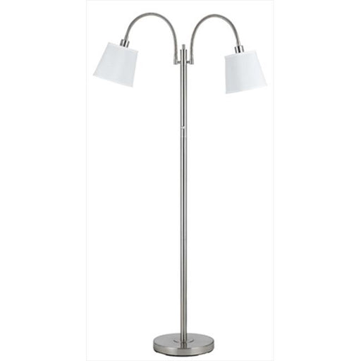 40 W X 2 Gail Metal Lamp With Goose Neck&#44; Brushed Steel Finish