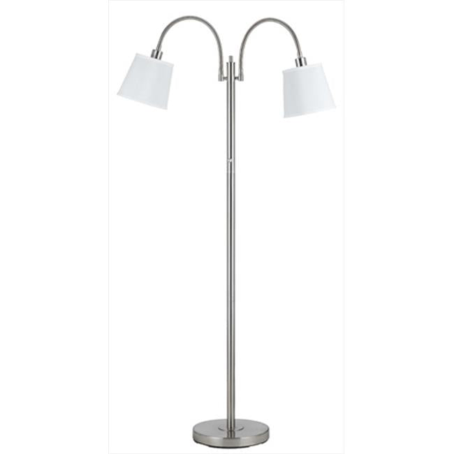 40 W X 2 Gail Metal Lamp With Goose Neck&#44; Brushed Steel Finish