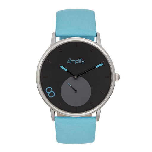 Simplify SIM7203 The 7200 Leather-Band Watch&#44; Turquoise