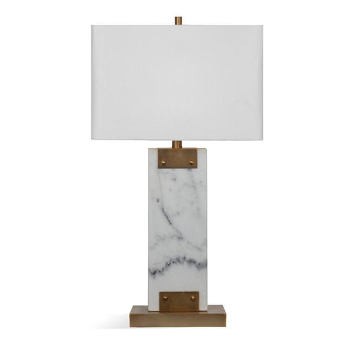 Bassett Mirror Marra Table Lamp With Brushed Brass And White Finish L3691T