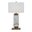 Bassett Mirror Marra Table Lamp With Brushed Brass And White Finish L3691T