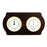 Bey-Berk International WS420 Brass Tide Clock Thermometer with Hygrometer in Ash Wood
