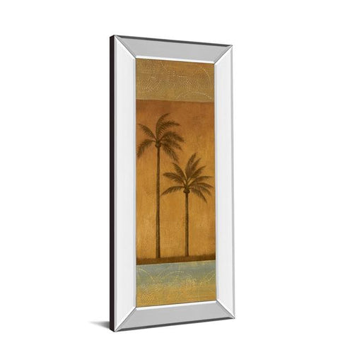 Classy Art 1231MF 18 x 42 in. Golden Palm II by Jordan Grey Mirror Framed Print Wall Art