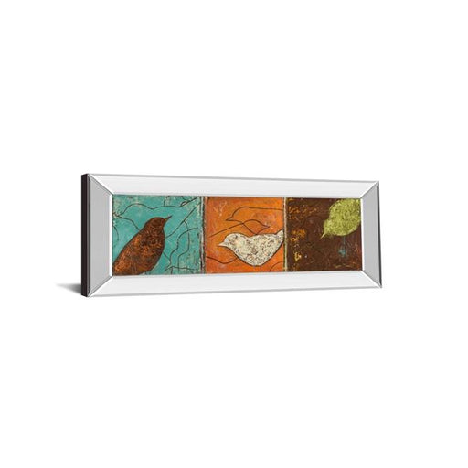 Classy Art 1372MF 18 x 42 in. Lovely Birds I by Patricia Pinto Mirror Framed Print Wall Art