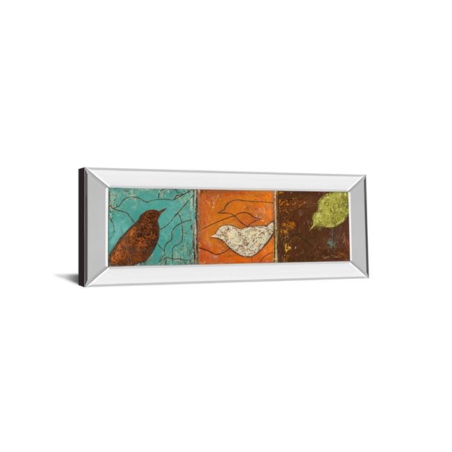 Classy Art 1372MF 18 x 42 in. Lovely Birds I by Patricia Pinto Mirror Framed Print Wall Art