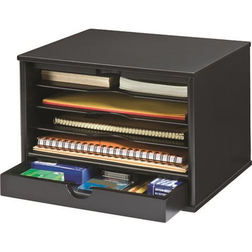 Victor Technology 4720-5 Midnight Black Desktop Organizer