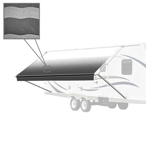 Aleko RVAW13X8BLKST33-UNB 13 x 8 ft. Retractable RV or Home Patio Canopy Awning&#44; Black
