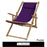 Casual Home 114-00-011-41 Sling Chair&#44; Natural Frame with Purple Canvas