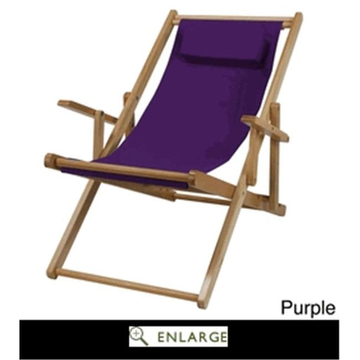 Casual Home 114-00-011-41 Sling Chair&#44; Natural Frame with Purple Canvas