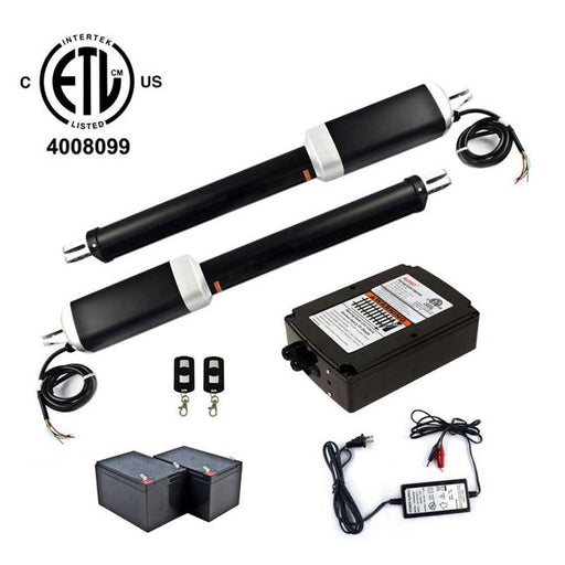 Aleko GG900-U-BACK-UNB Swing Gate Operator Solar Compatible Gate Opener & Back Up Kit