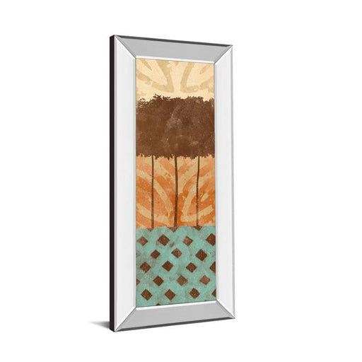 Classy Art 1921MF 18 x 42 in. Tribal Trio II by Alonzo Saunders Mirror Framed Print Wall Art