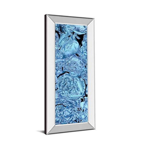 Classy Art 1914MF 18 x 42 in. Blue Peonies II by Melissa Wang Mirror Framed Print Wall Art