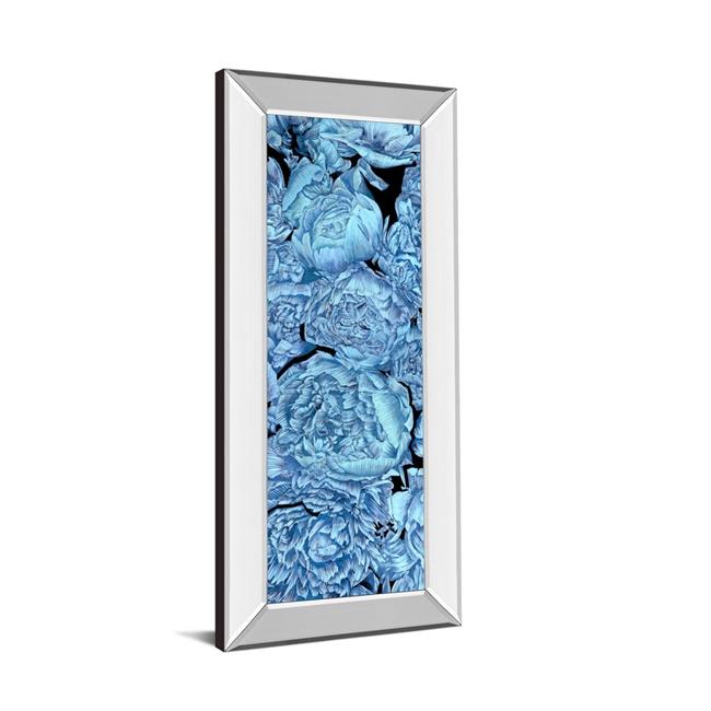 Classy Art 1914MF 18 x 42 in. Blue Peonies II by Melissa Wang Mirror Framed Print Wall Art