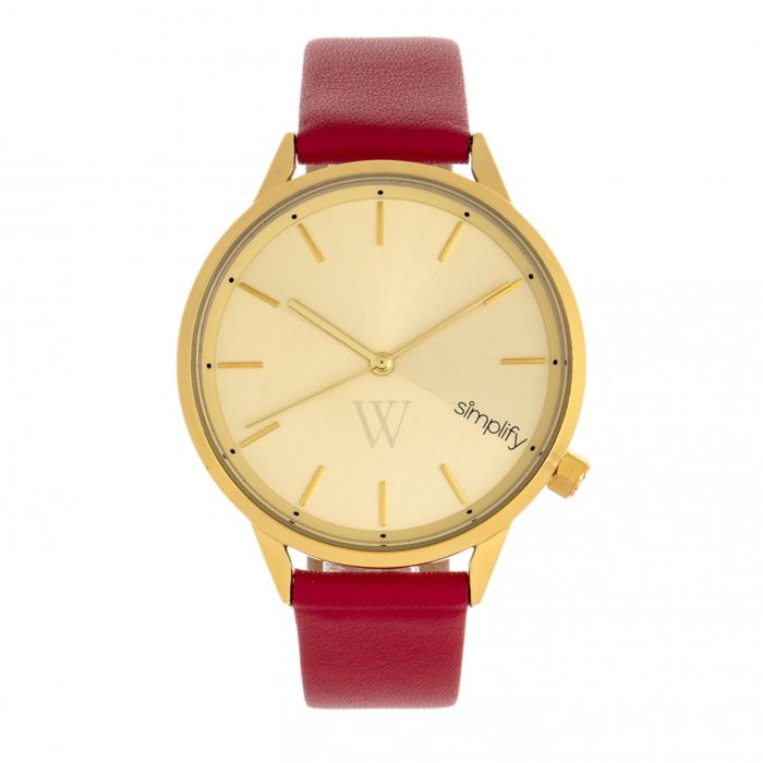Simplify SIM6706 The 6700 Series Watch&#44; Red & Gold