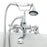 Clawfoot Tub Deck Mount Brass Faucet&#44; Brushed Nickel