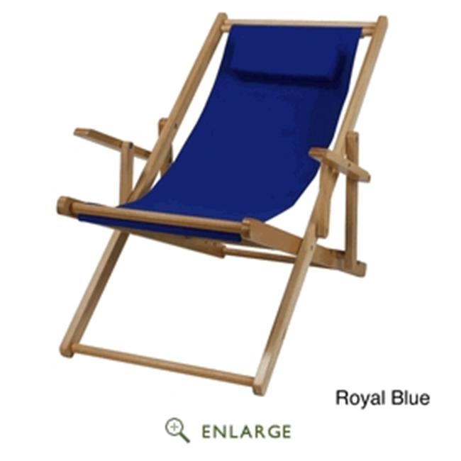 Casual Home 114-00-011-13 Sling Chair&#44; Natural Frame with Royal Blue Canvas