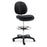 Interval Series Swivel Task Stool&#44; PVC-Free Faux Leather&#44; Black