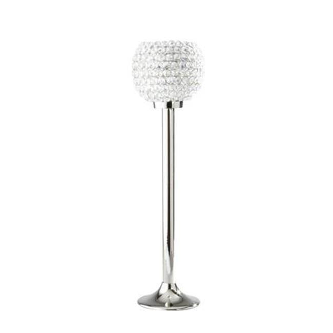 Elegance Sparkle Crystal Ball Candle Stand&#44; 25 in.