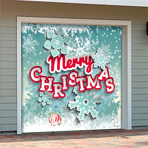 My Door Decor 285903XMAS-001 7 x 8 ft. Merry Christmas Cut Paper Holiday Door Mural Sign Banner Decor&#44; Multi Color