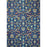 Bashian R131-NV-76X96-AL110 Bashian Valencia Collection Floral Transitional 100 Percent Wool Hand Tufted Area Rug&#44; Navy - 7 ft. 6 in. x 9 ft. 6 in.