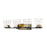 Z-Lite 475-4V-MB-OBR Bleeker Street Vanity&#44; Matte Black & Olde Brass - 8 x 33 x 6.5 in.