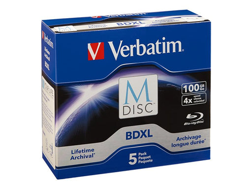 Verbatim VER98913 M-Disc BDXL 100GB With Branded Surface&#44; Jewel Case Box