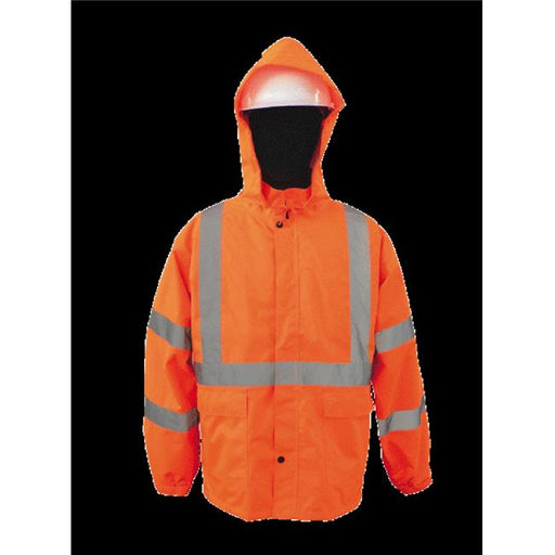 2W 730C-3 XXL 100 Percent Waterproof Rain Jacket - Orange&#44; XX-Large
